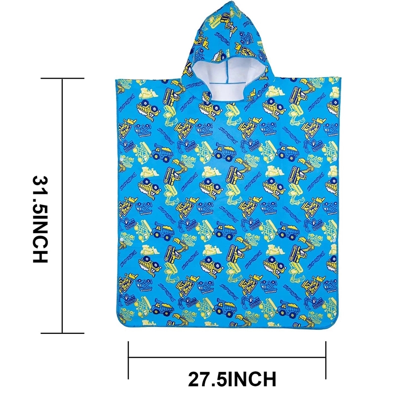 Custom Sublimation Youth Changing Robe With Hood 3