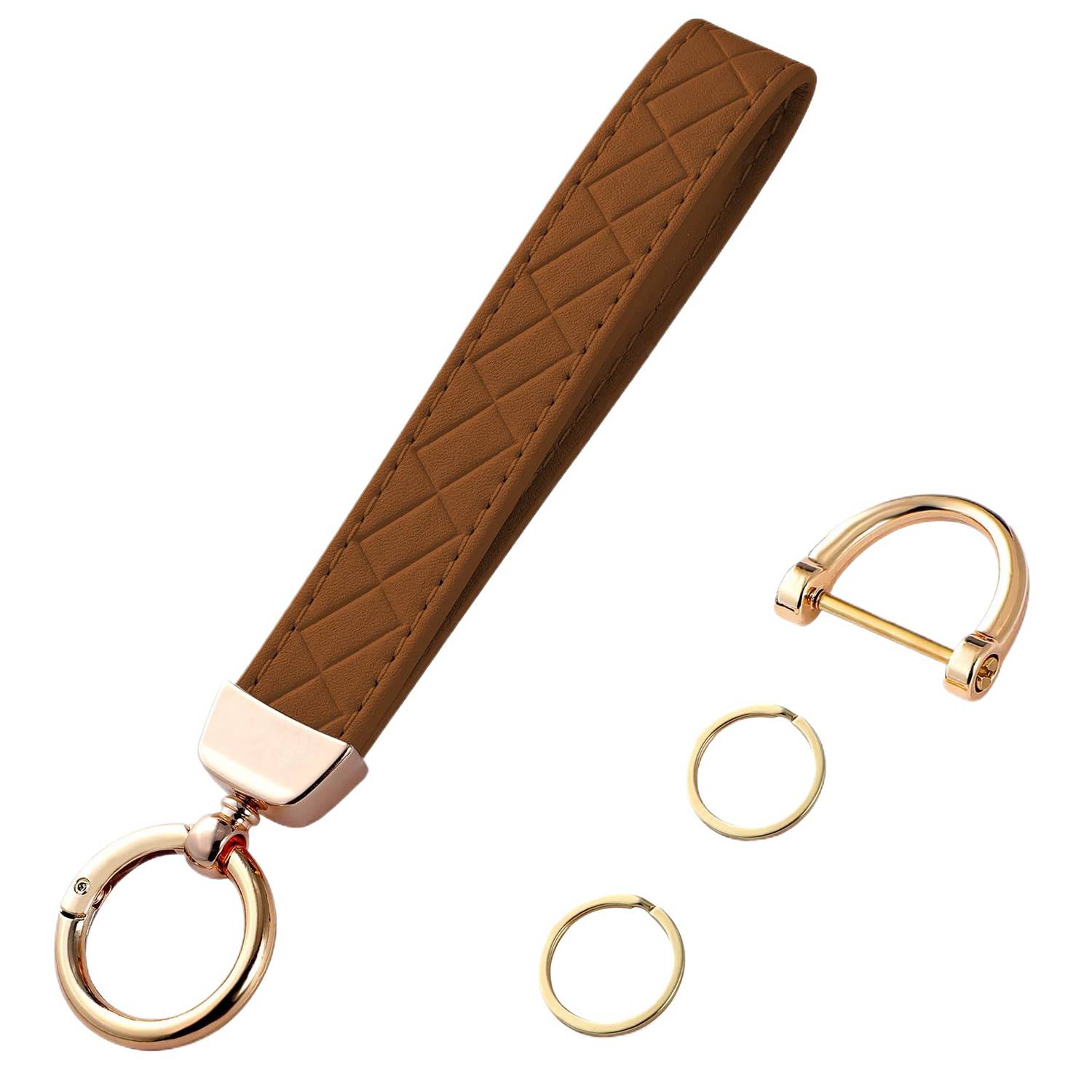 PU Leather Anti-Lost Wristlet Keychain 11