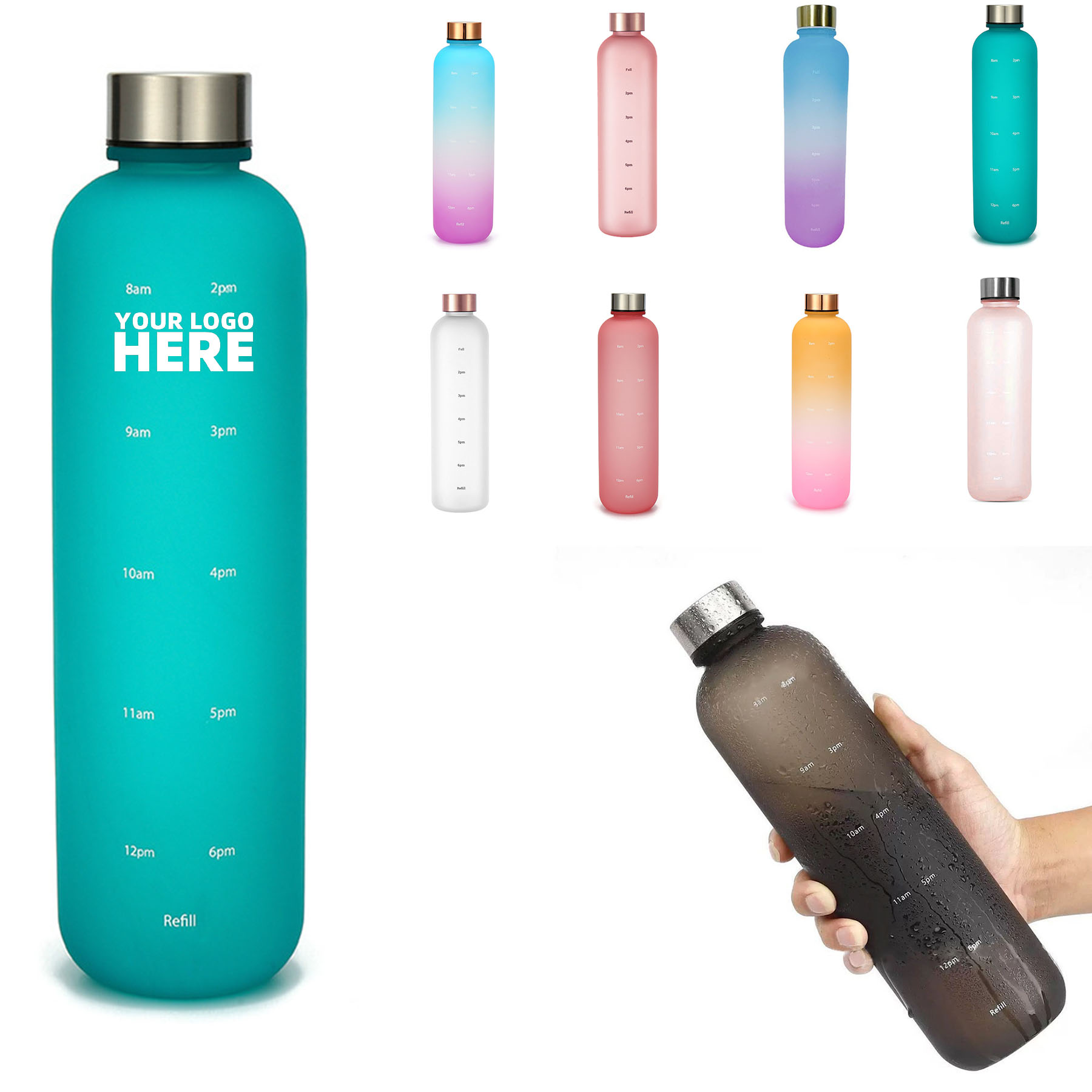 32oz Gradient Color Space Cup With Time Stamp Scale 2