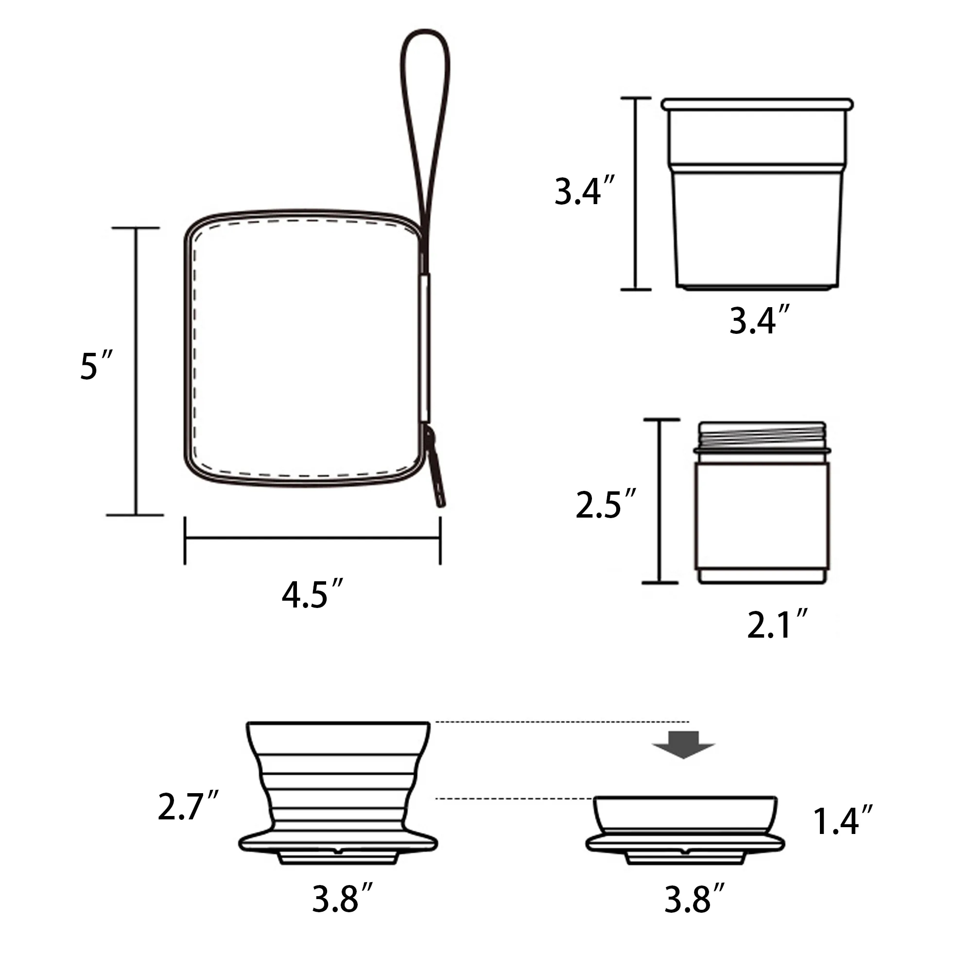 Travel Pour-over Coffee Maker Set 2