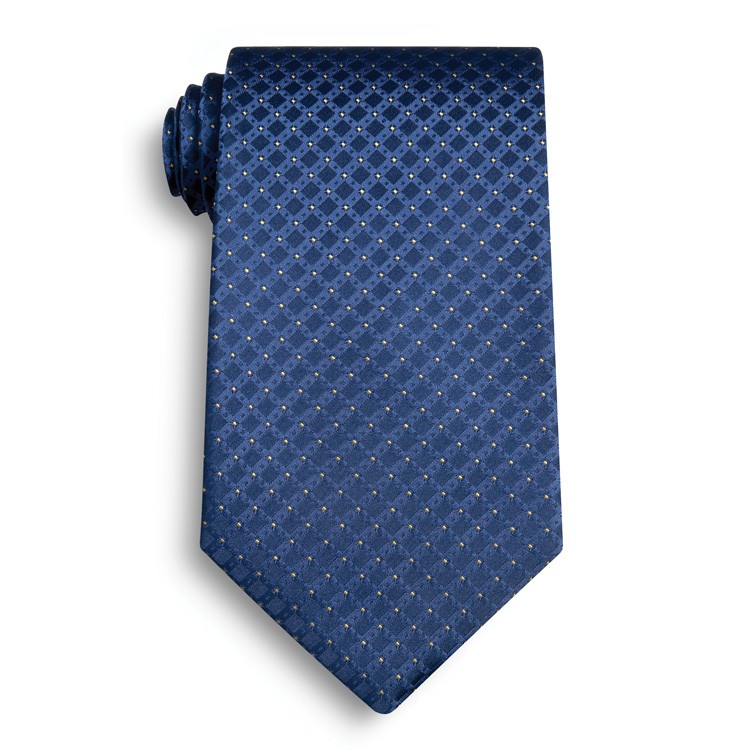 Navy Blue Felton Silk Tie 1