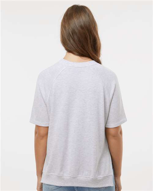 Women's French Terry Short Sleeve Crewneck Sweatshirt - W23711 13