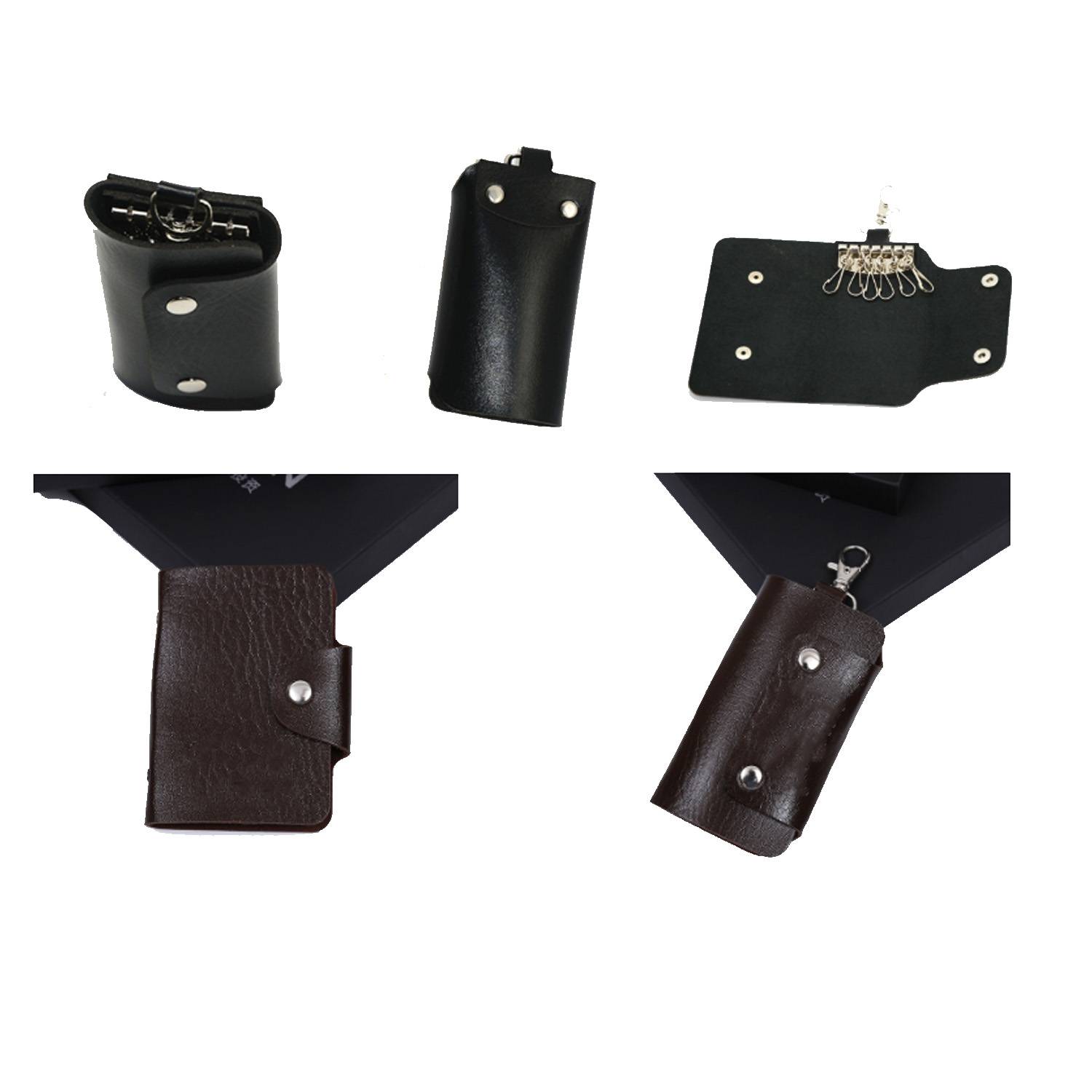 PU Leather Double-Snap Key Pouch 6