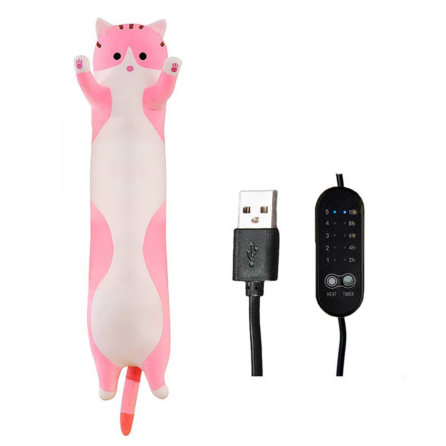 USB Powered Plush Cat Heating Doll Pillow 6