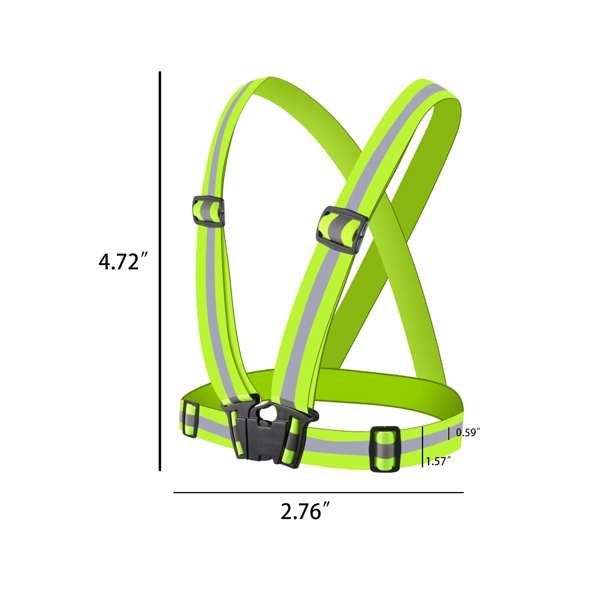 Simple Reflective Strap Traffic Safety Vest 4