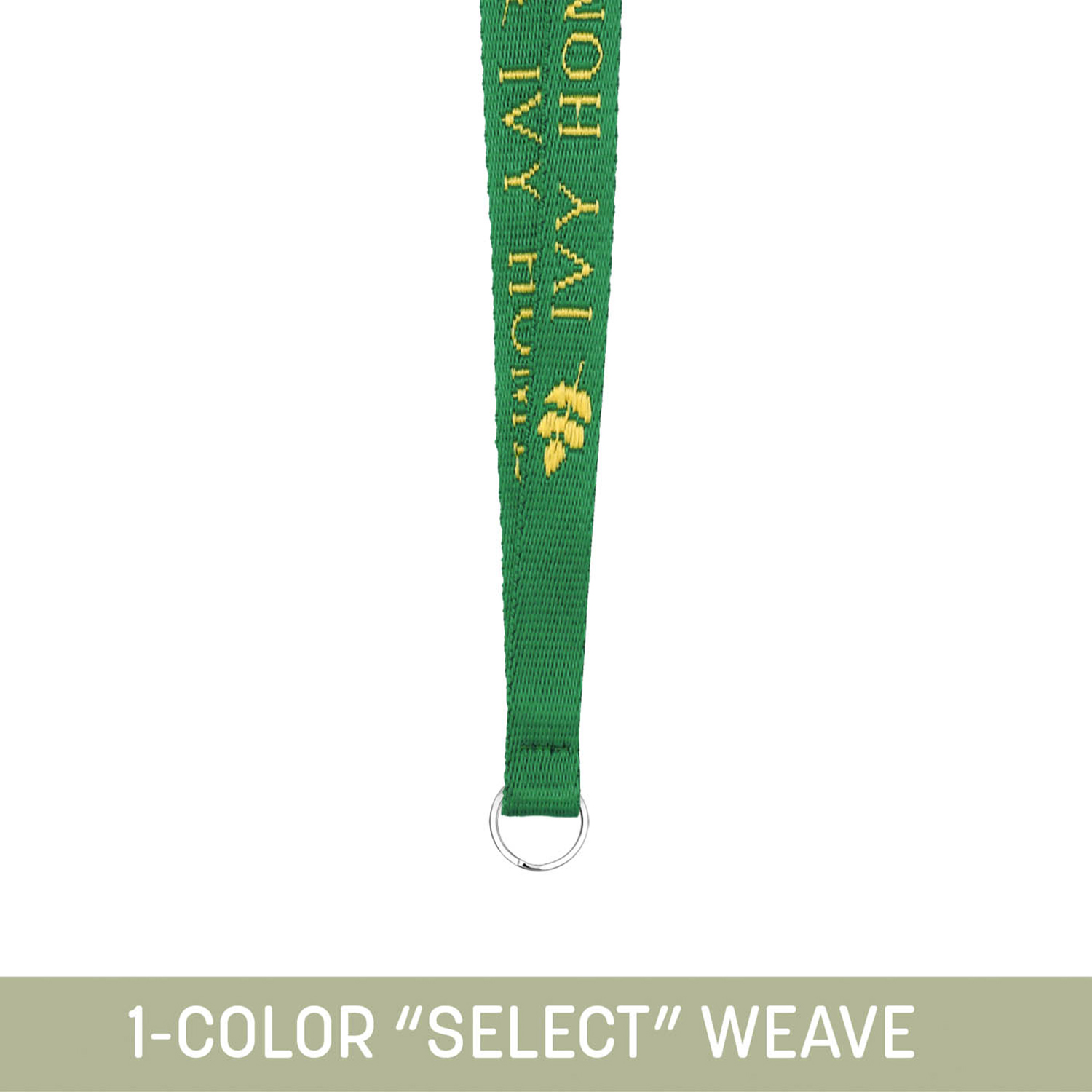 1/2" Woven Lanyard w. Split Ring - "Select" Weave 14