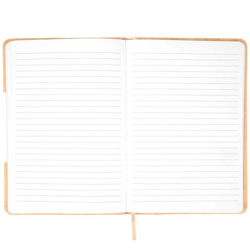 5.8x8.3 Maui Faux Bamboo Notebook with Phone Holder 7
