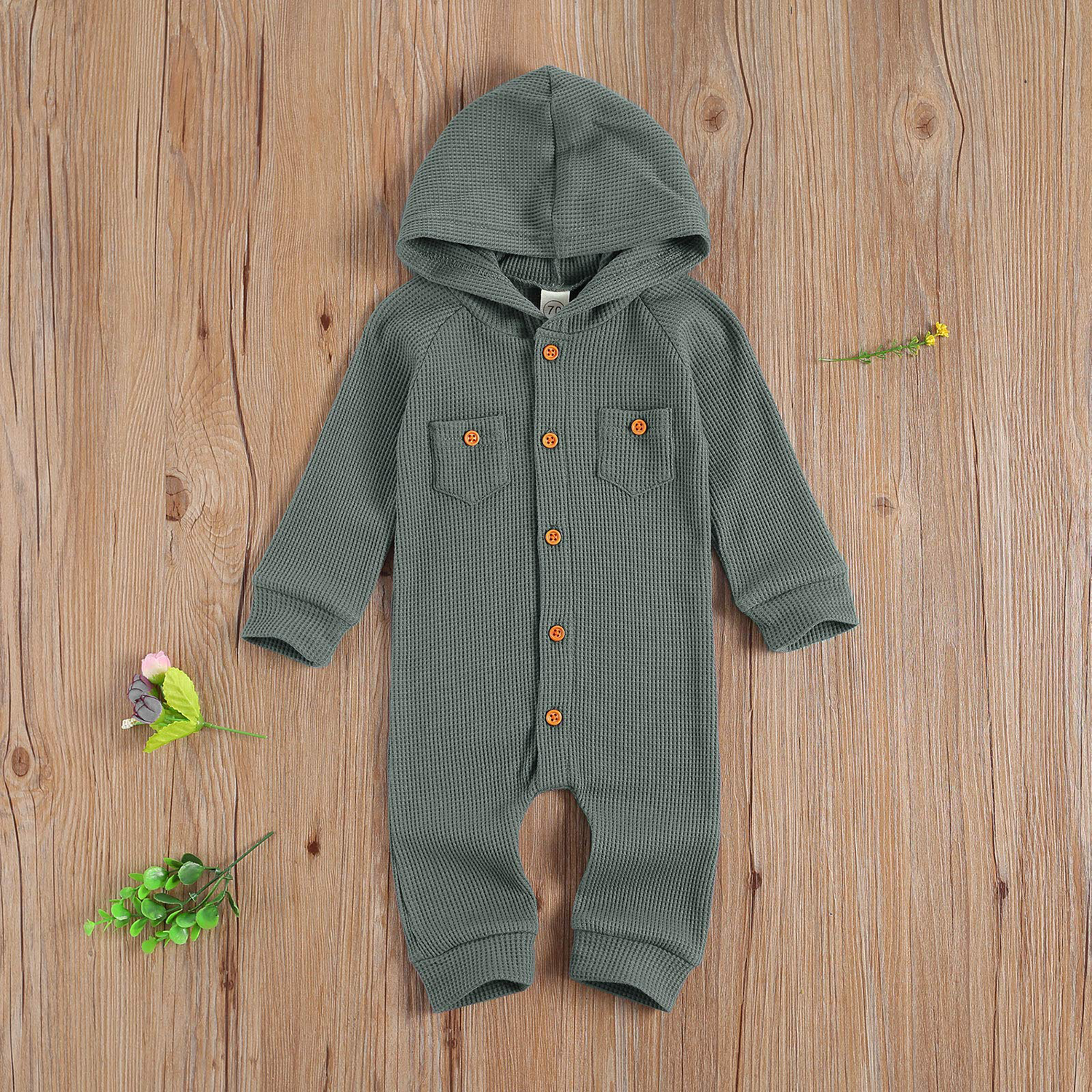 Winter Newborn Baby Boy Girl Solid Romper 2