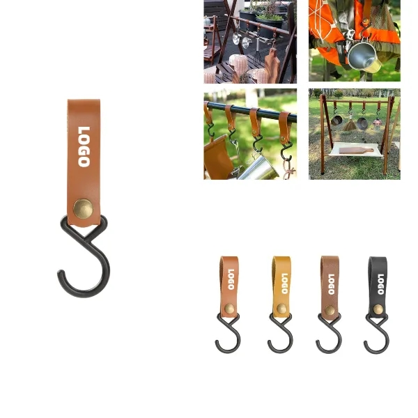 PU Leather Camping Hooks & Clips 1