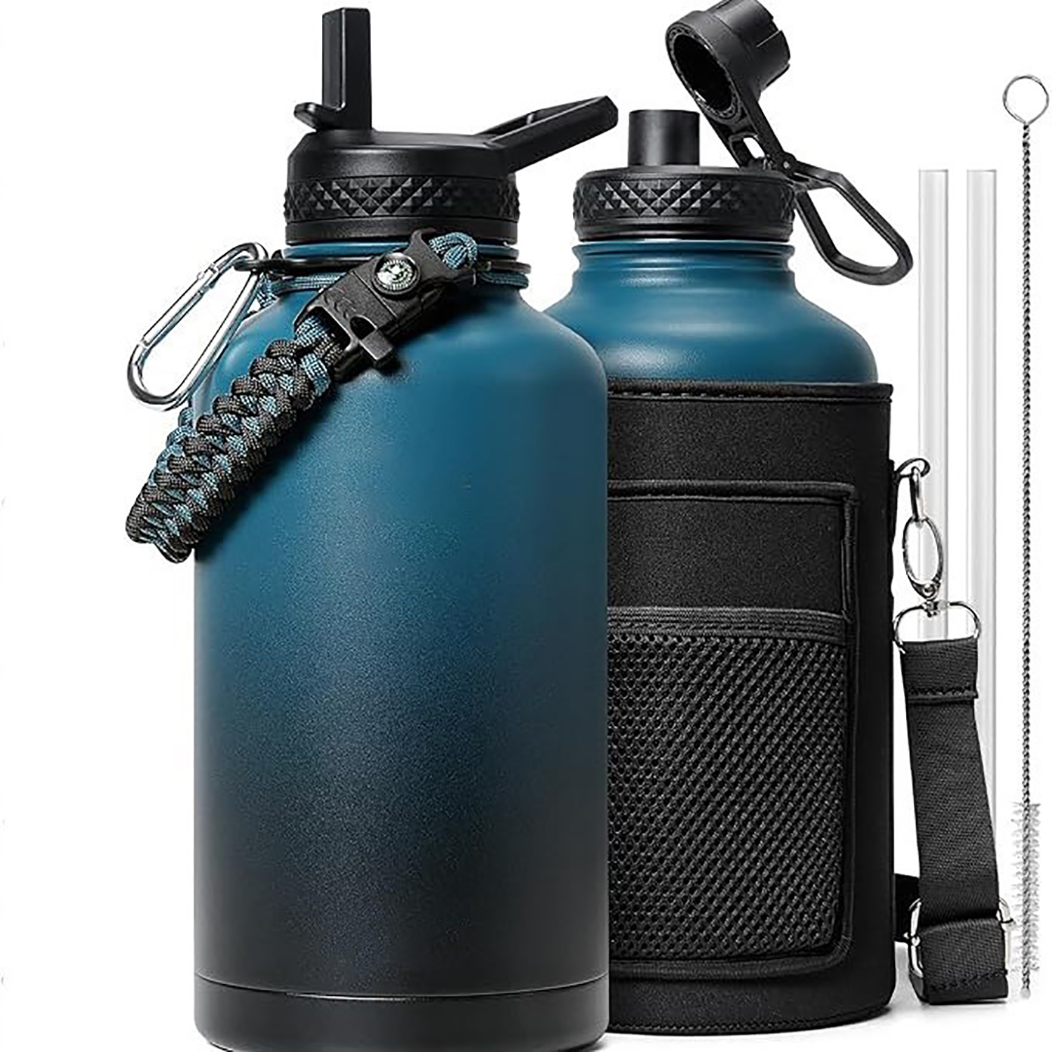 64oz Stainless Steel Insulated Water Bottle w/ Sleeve, custom water bottle with logo imprint 3
