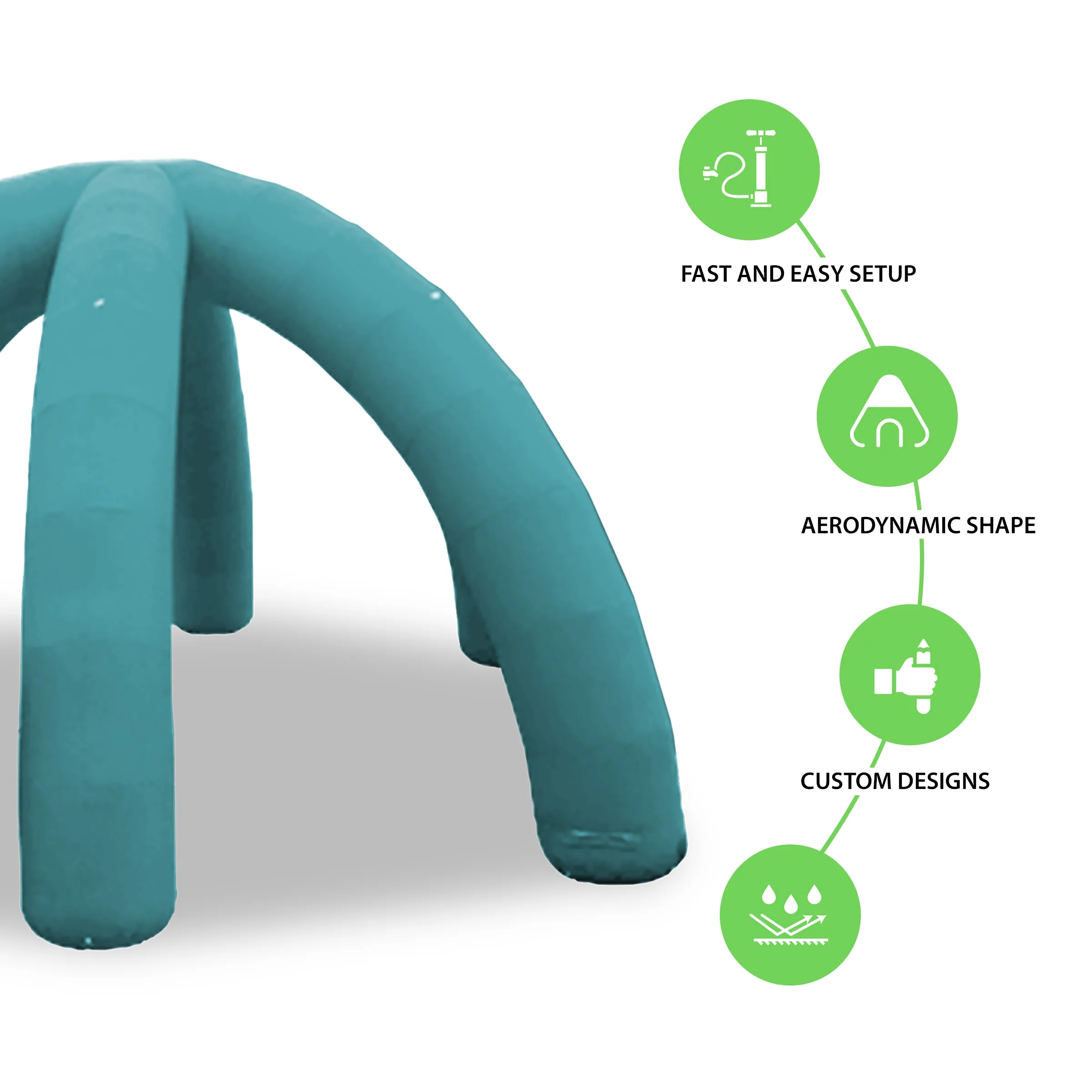 30' Custom Inflatable Spider Tent with 6 legs 1