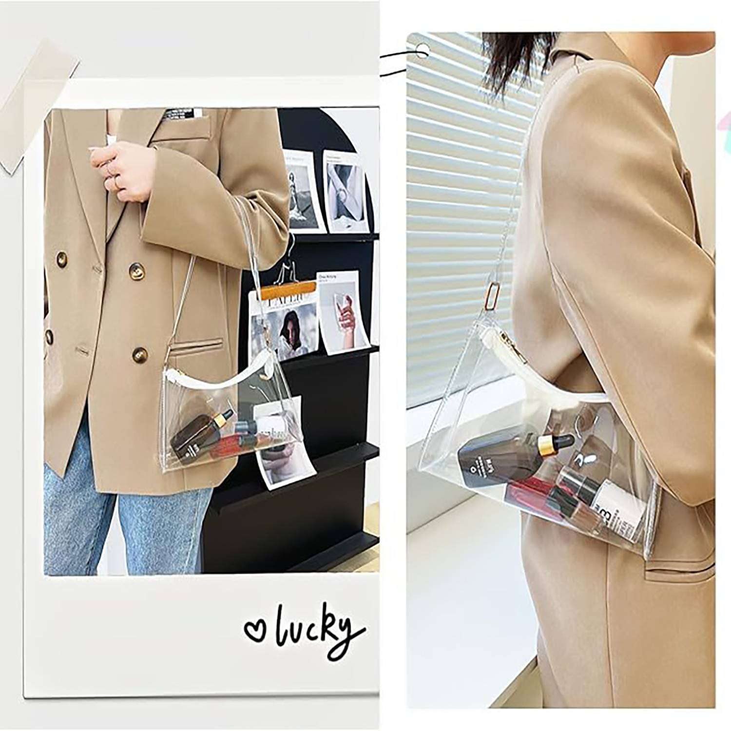 Summer New Clear PVC Shoulder Bag – Waterproof & Lightweight 5