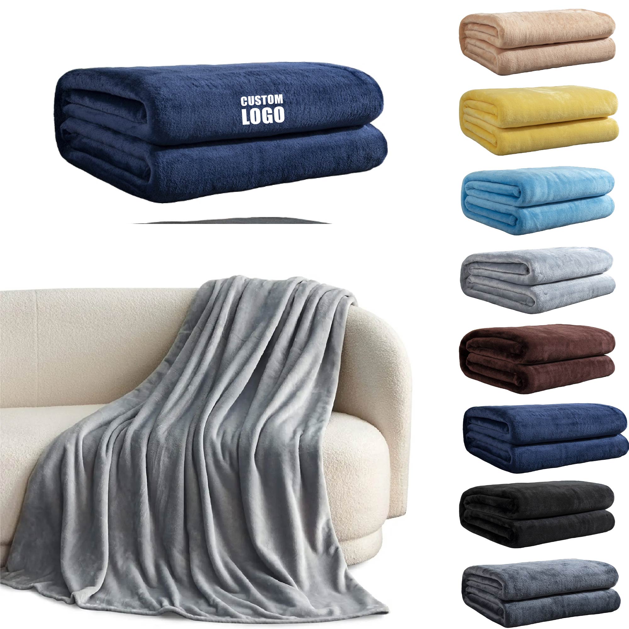 MOQ 10 pcs Office Nap Thin Blanket 2