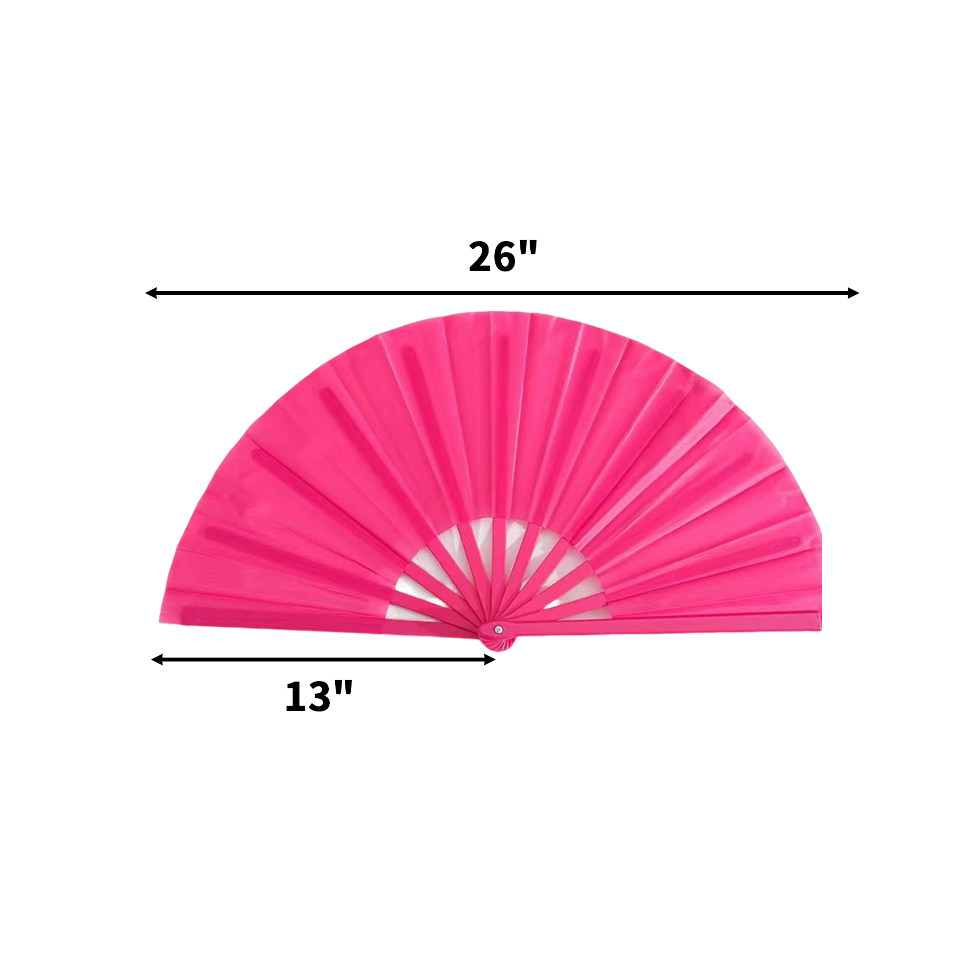 Clacking Folding Hand Fan 13" Width Portable Event Style 8
