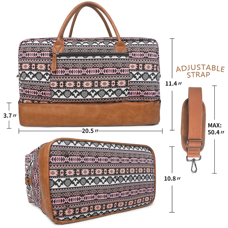 Vintage Floral Travel Bag w/ Luggage Strap 4