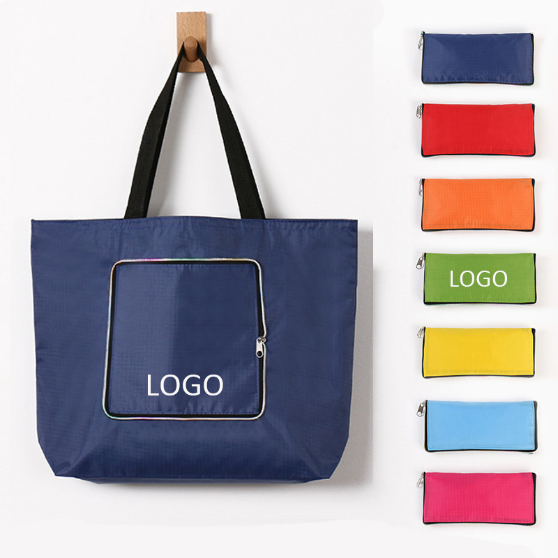 Oxford Folding Reusable Bag, custom tote bag with logo imprint 2
