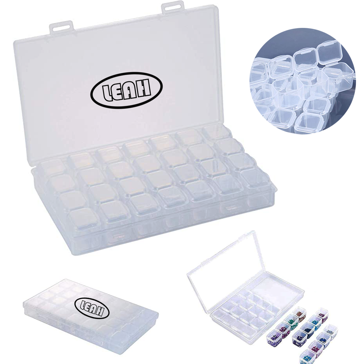 36 Grids Clear Plastic Organizer Box 2