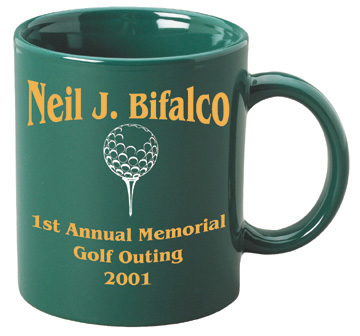11 oz. Green Stoneware Mug 1