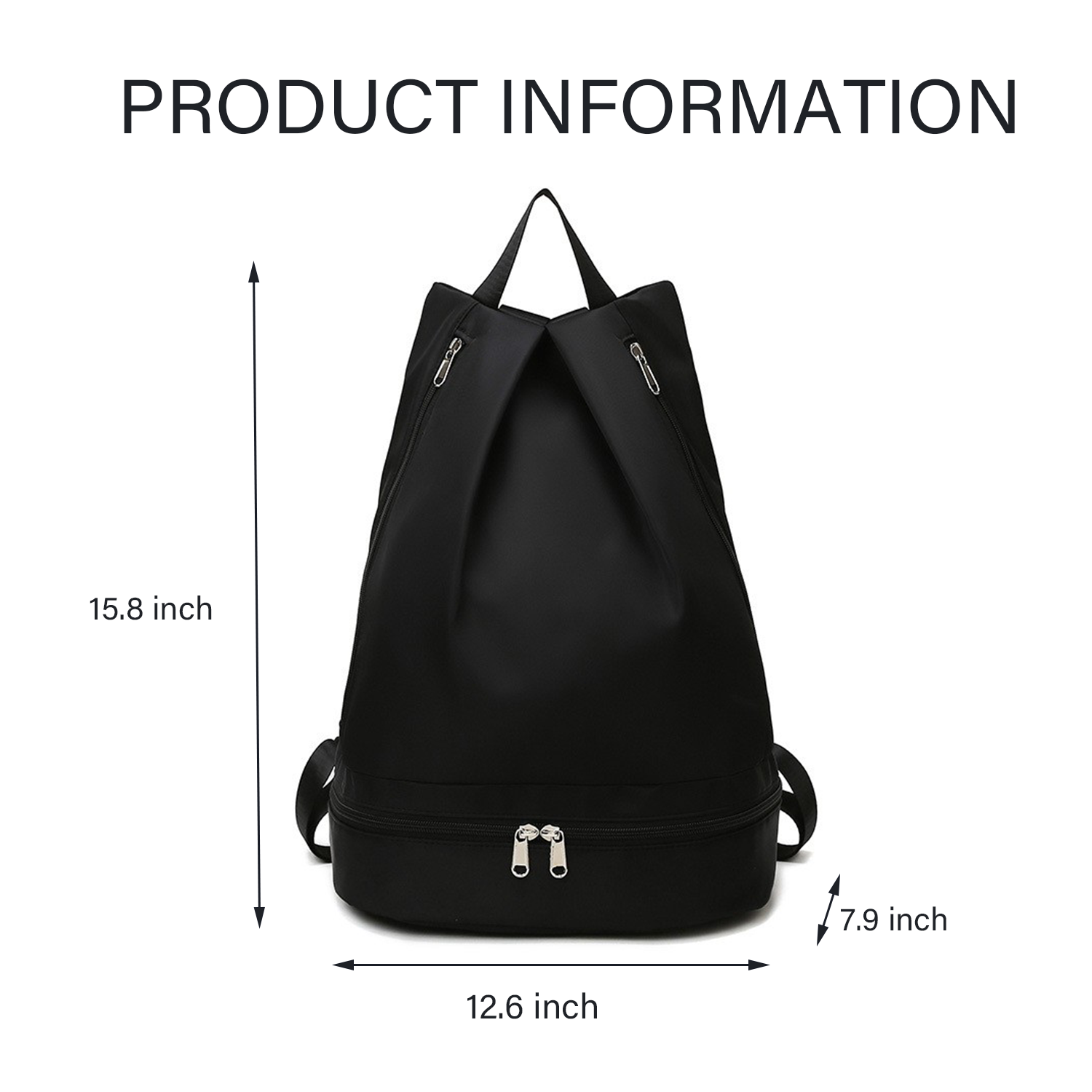 Gym backpack for Women men with Shoes Compartment 2