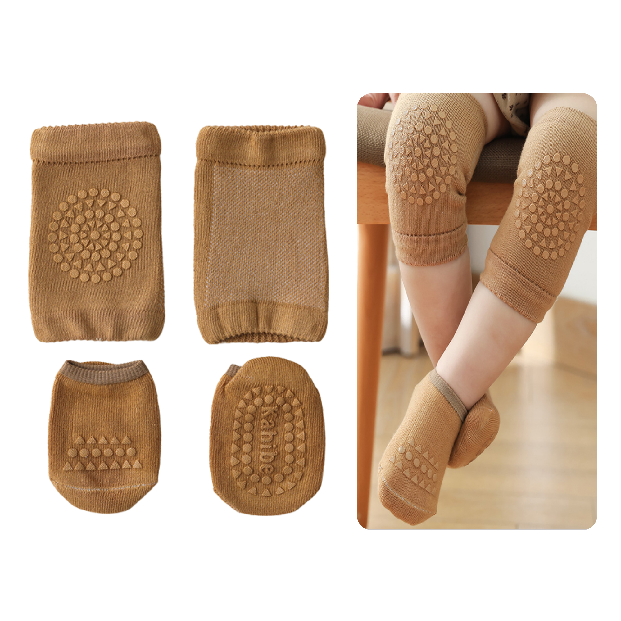 Comfortable Baby Crawling Non-Slip Knee Pads And Socks 2