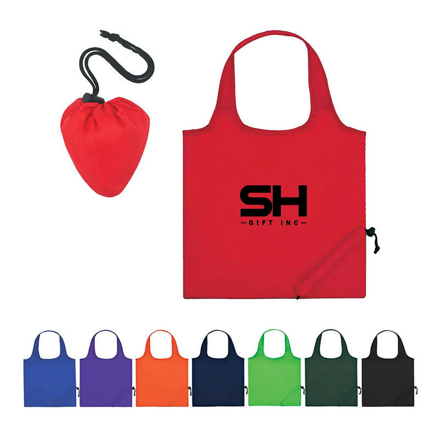 Foldable Polyester Shopping Bag, custom tote bag with logo imprint 1