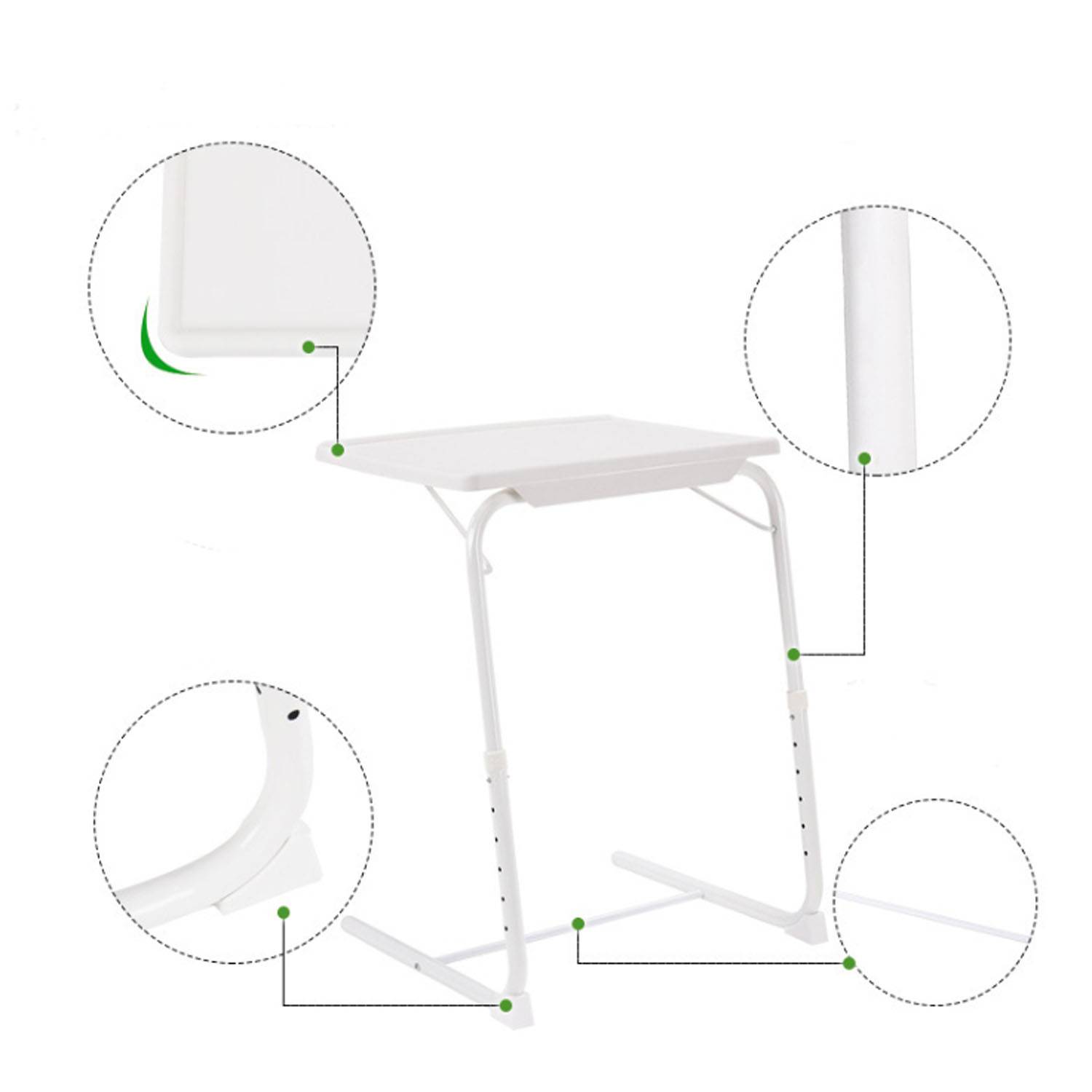 Portable Adjustable Folding Table w/ Non-Slip Base 4