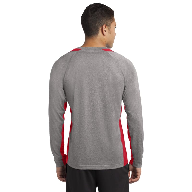 Sport-Tek Long Sleeve Heather Colorblock Contender Tee. 59
