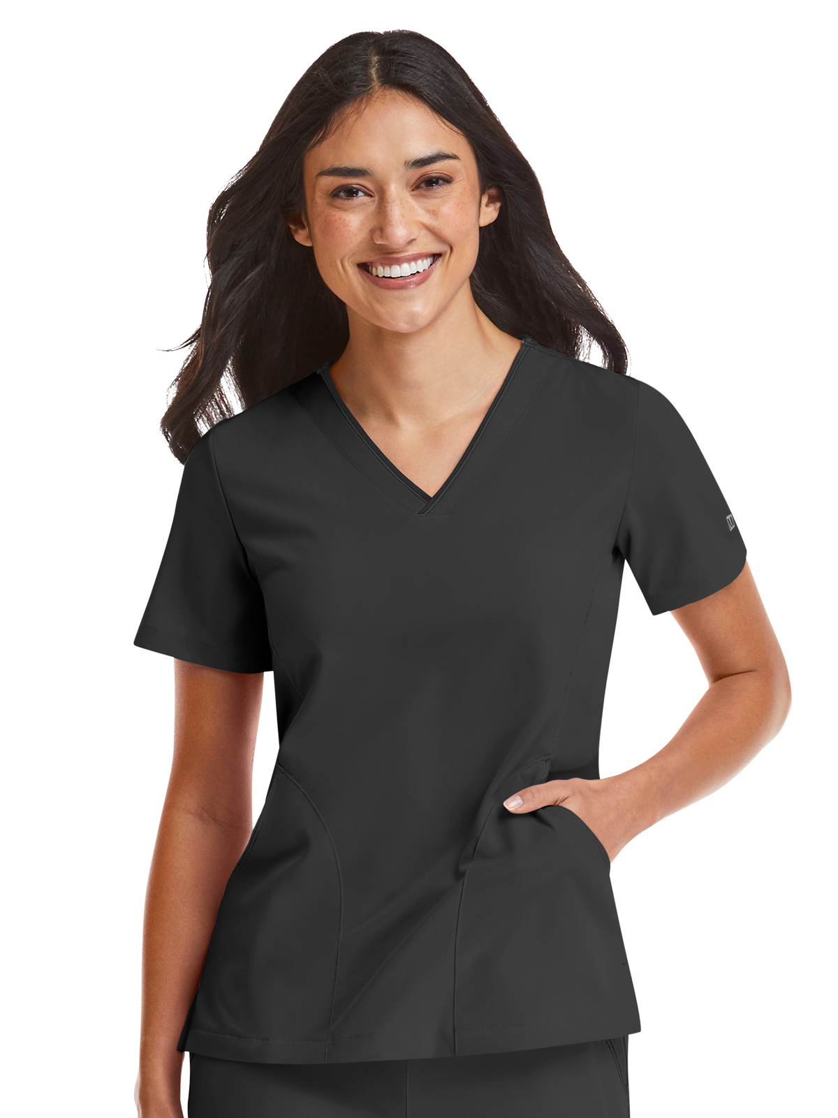 Maevn - Matrix Impulse - Women's Three-Pocket Contrast Stitching V-Neck Top 28