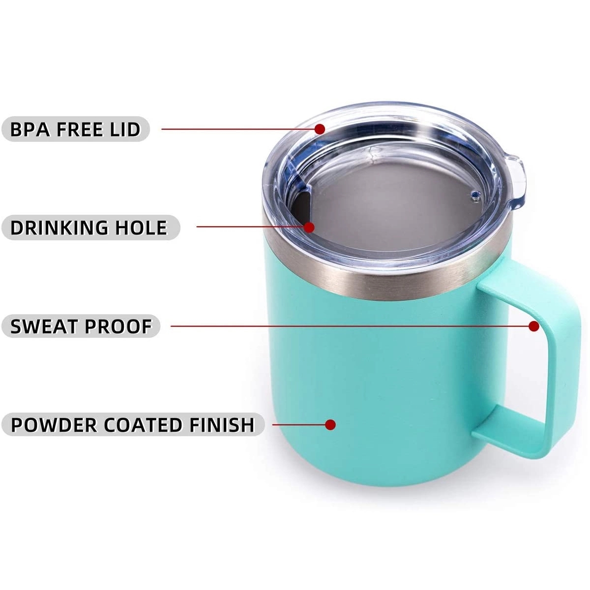 12 oz Vacuum Insulated Tumbler with Handle 6