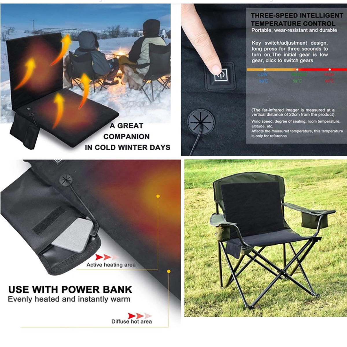 Portable Heated Seat Cushion Stadium 5