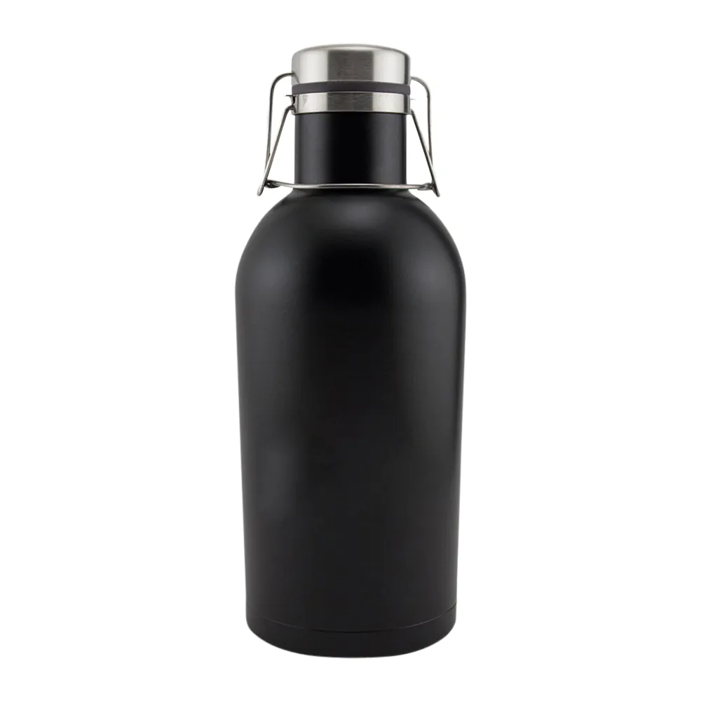 Insulated Steel Wine & Beer Growler (64oz), custom water bottle with logo imprint 2