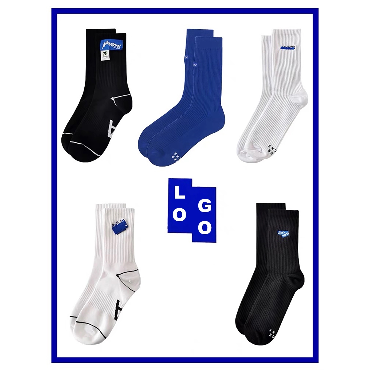 Custom Crew Socks with Embroidered logo 6