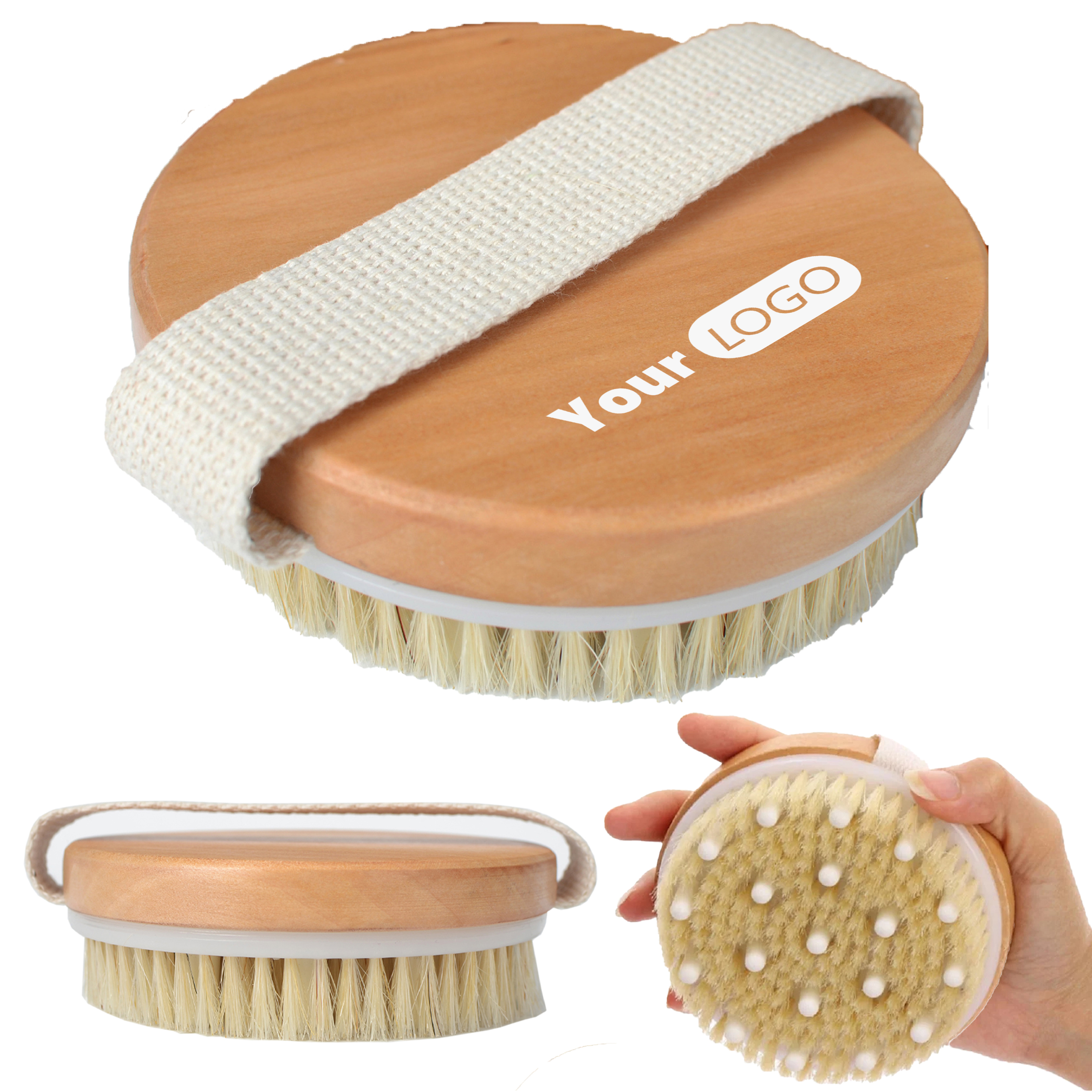 Wood Circular Massage Bath Brush 4