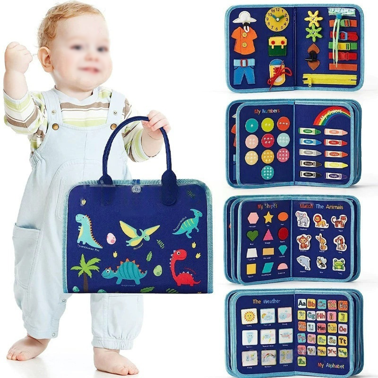 Educational Toddlers Felt Busy Board Toy 5