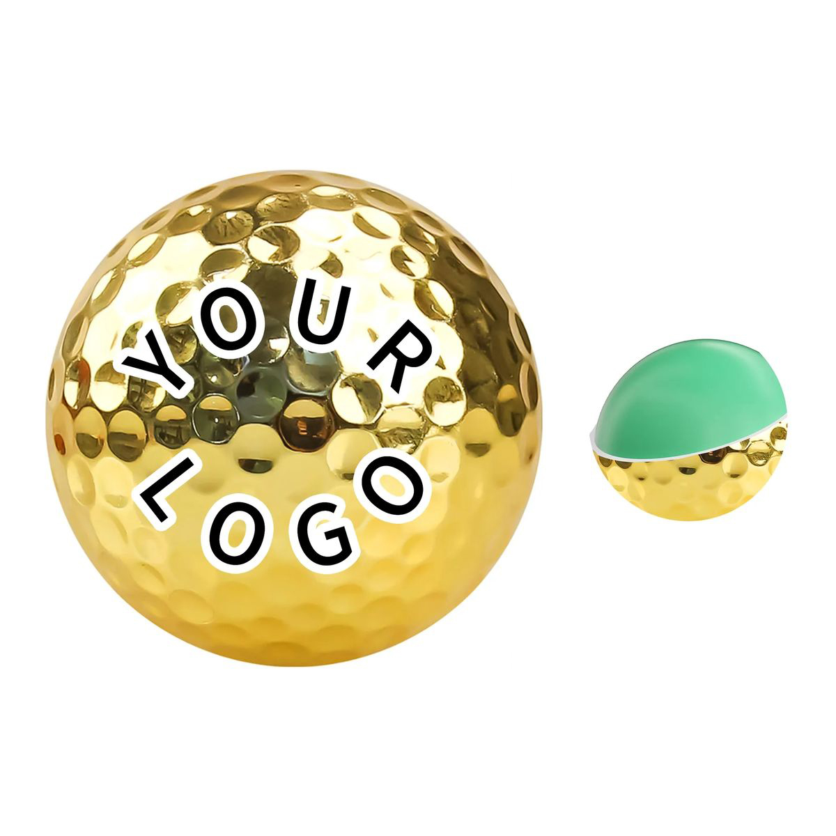 High-Quality Gild Metal Golf Ball for Display 2