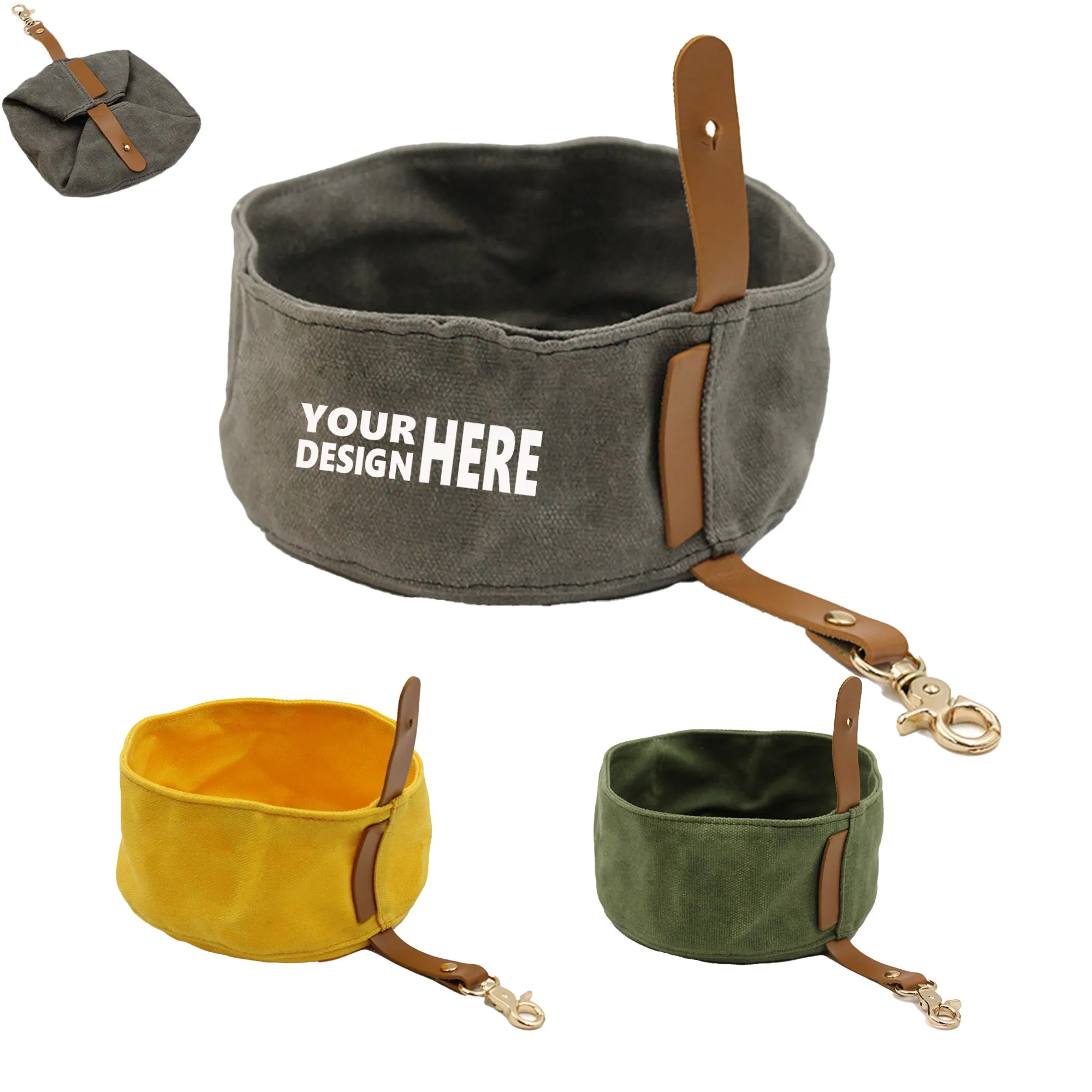 Waterproof Canvas Foldable Pet Bowl