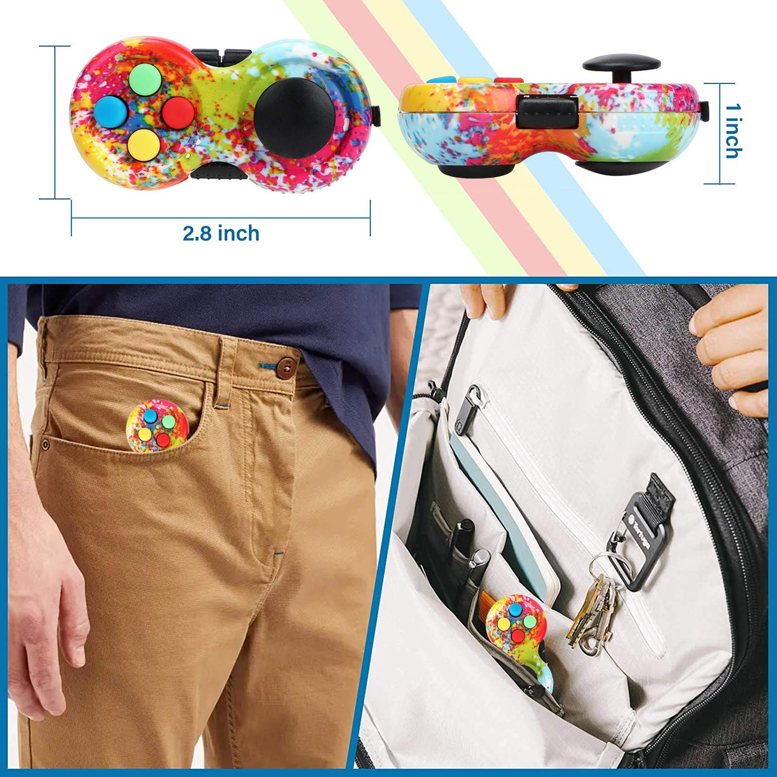 Fidget Pad Toy Rainbow Controller 5