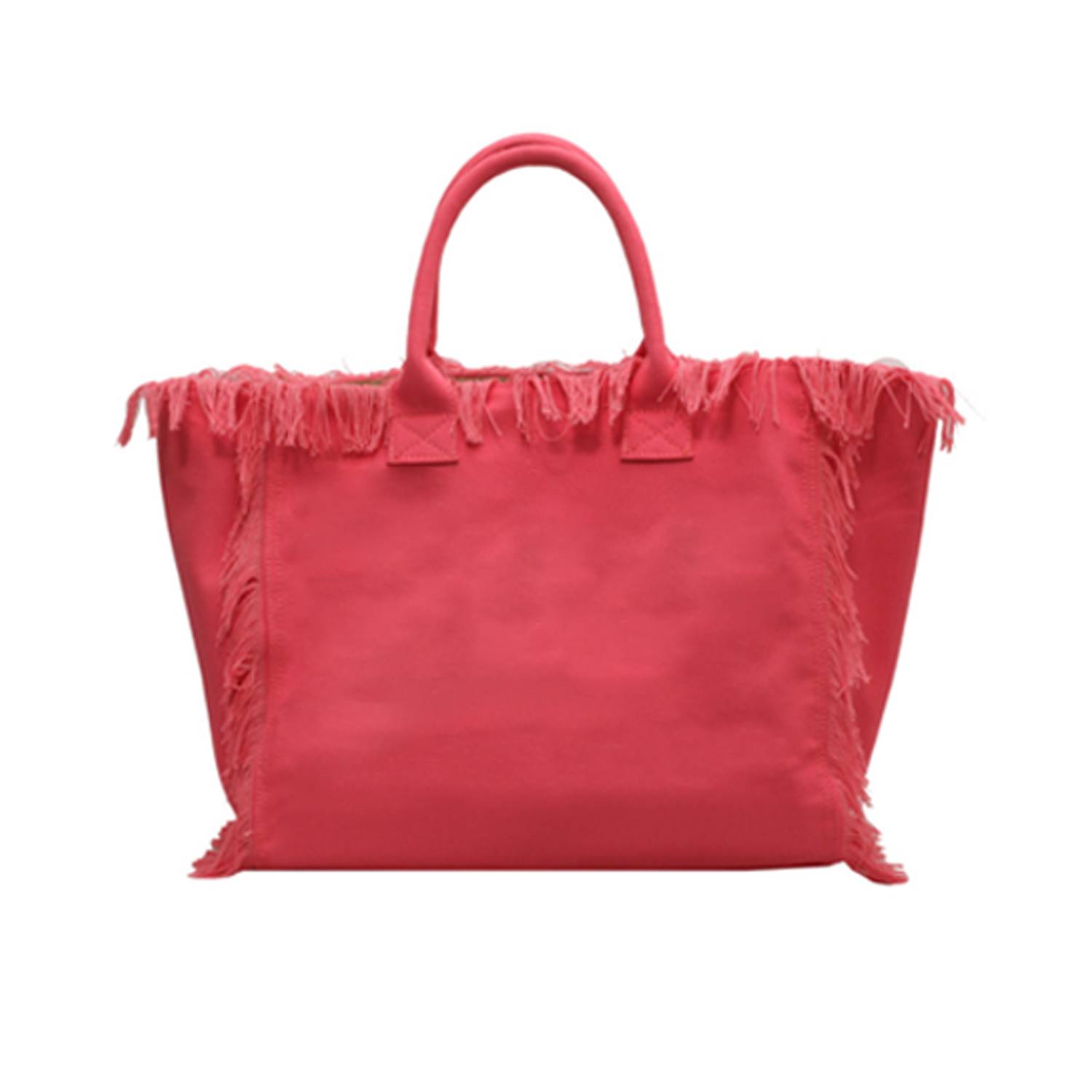 Canvas Hand Fringed Handbag, custom tote bag with logo imprint 7