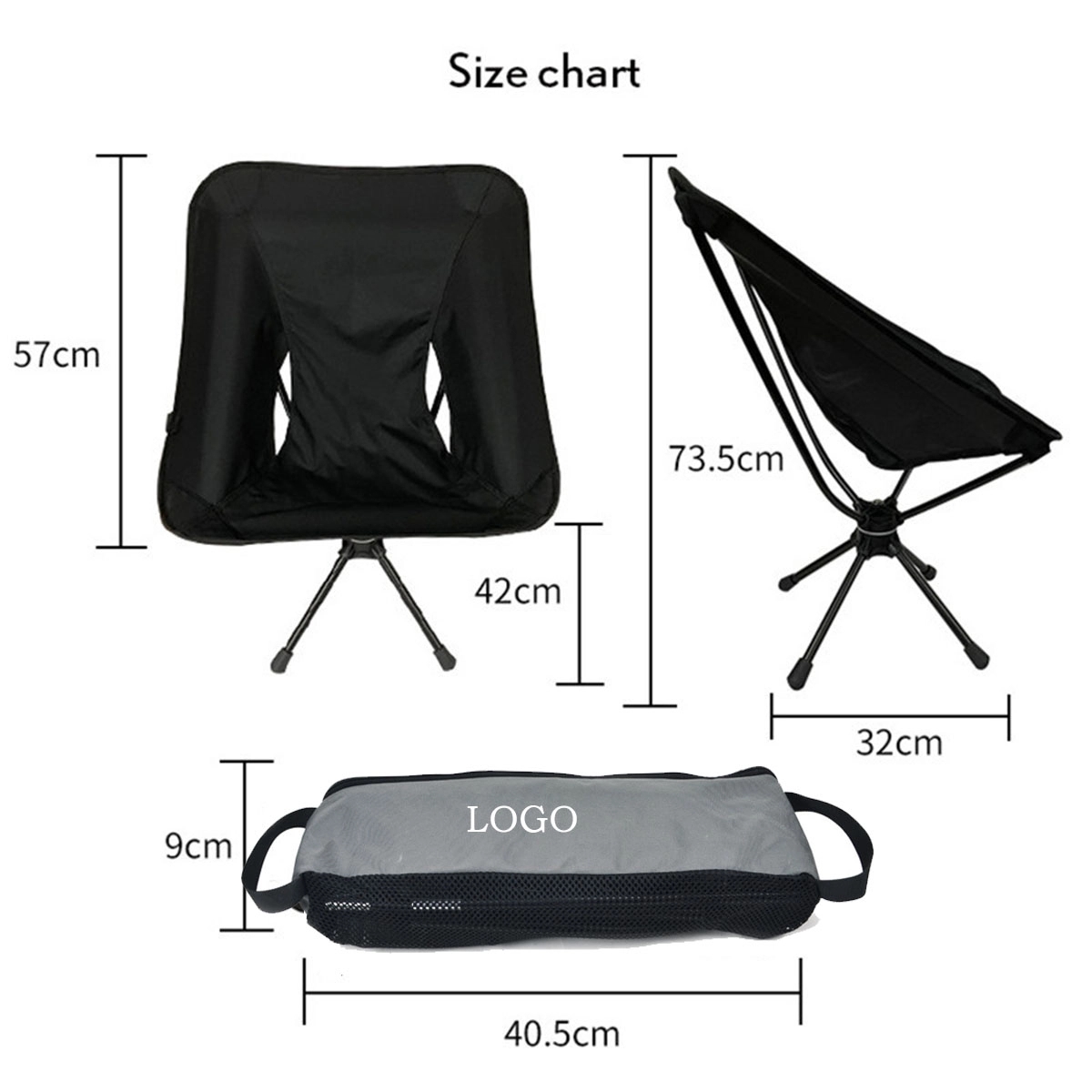360 Degree Rotating Folding Chair 5