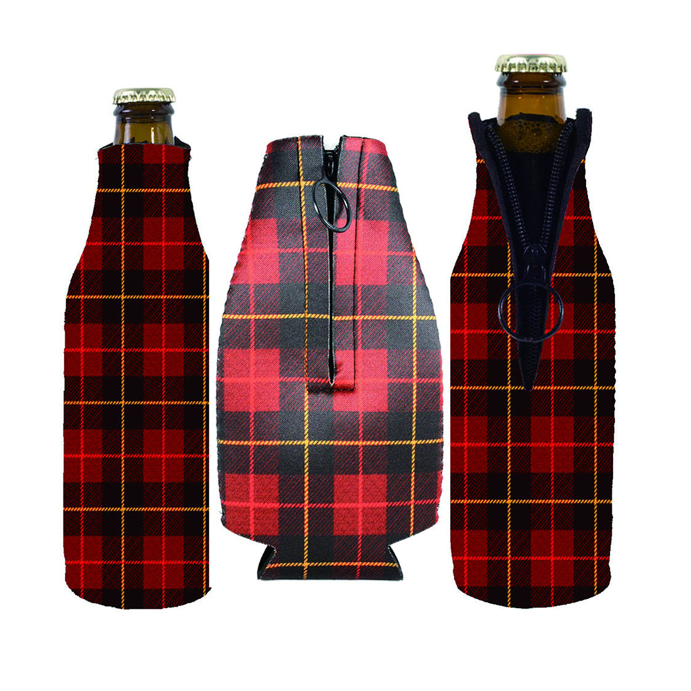 Zipper Plaid Long Neck Bottle Holder 5