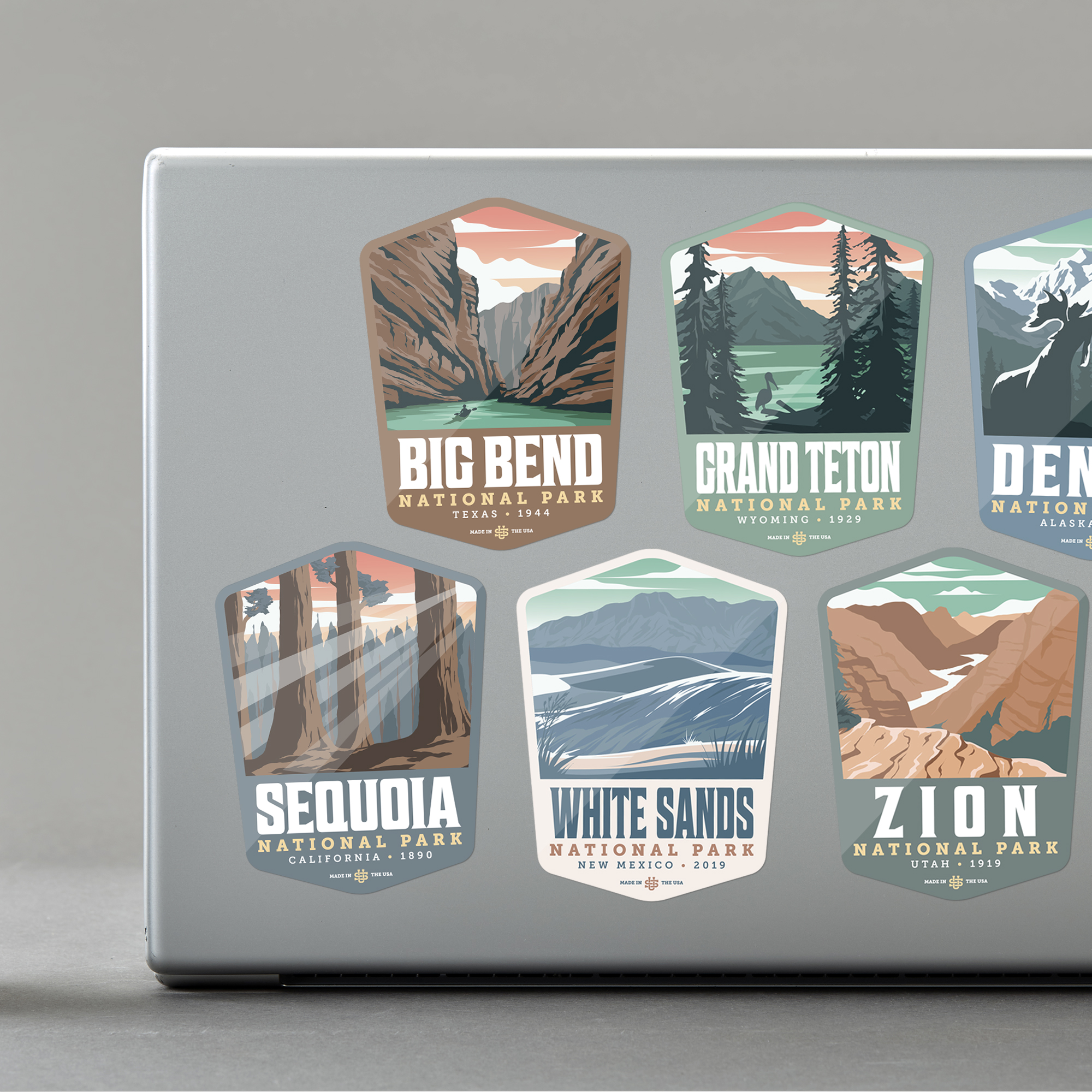 National Park - Permanent Outdoor Sticker - 3" x 4.5" 3