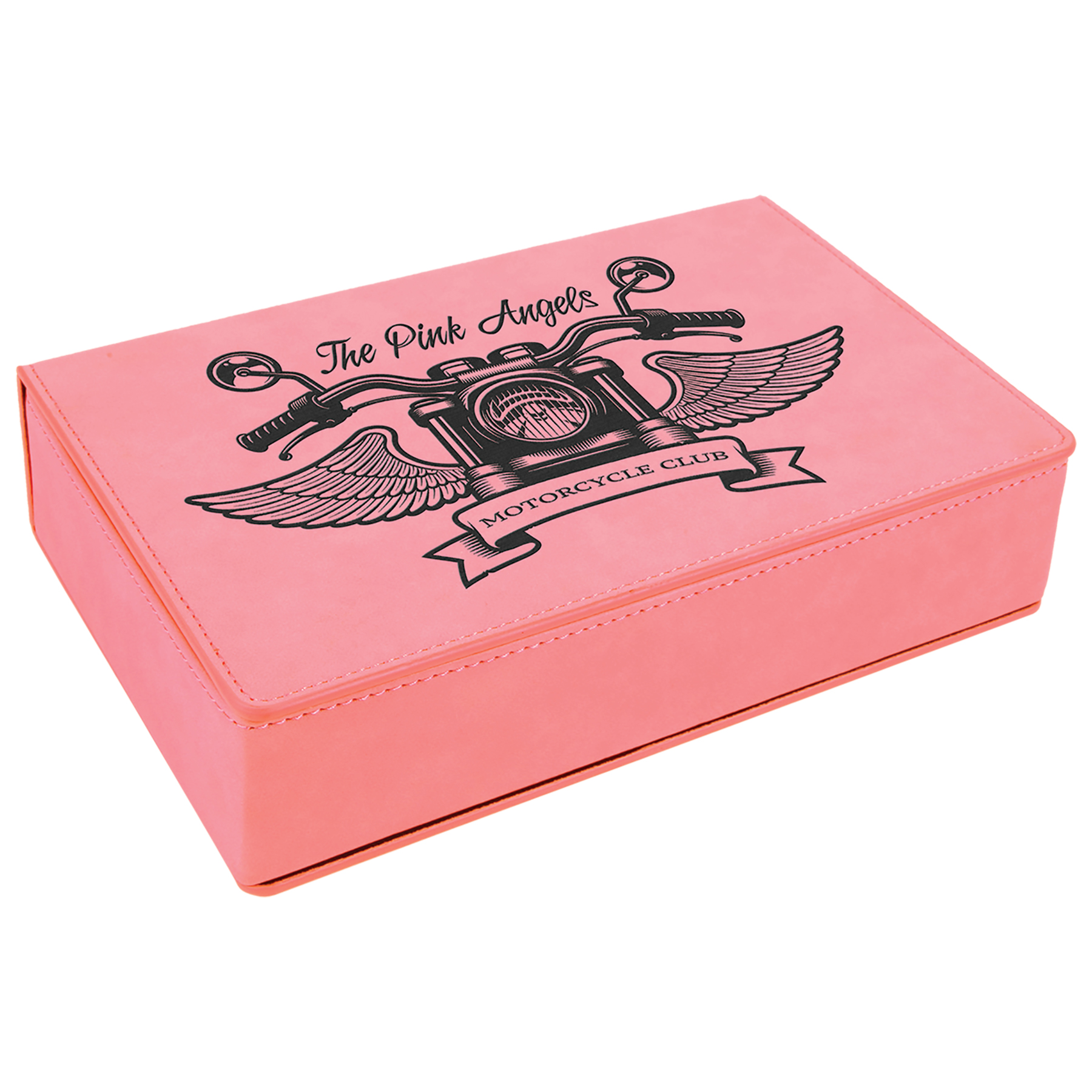 Stainless Steel Pink Leatherette Flask Gift Set 5