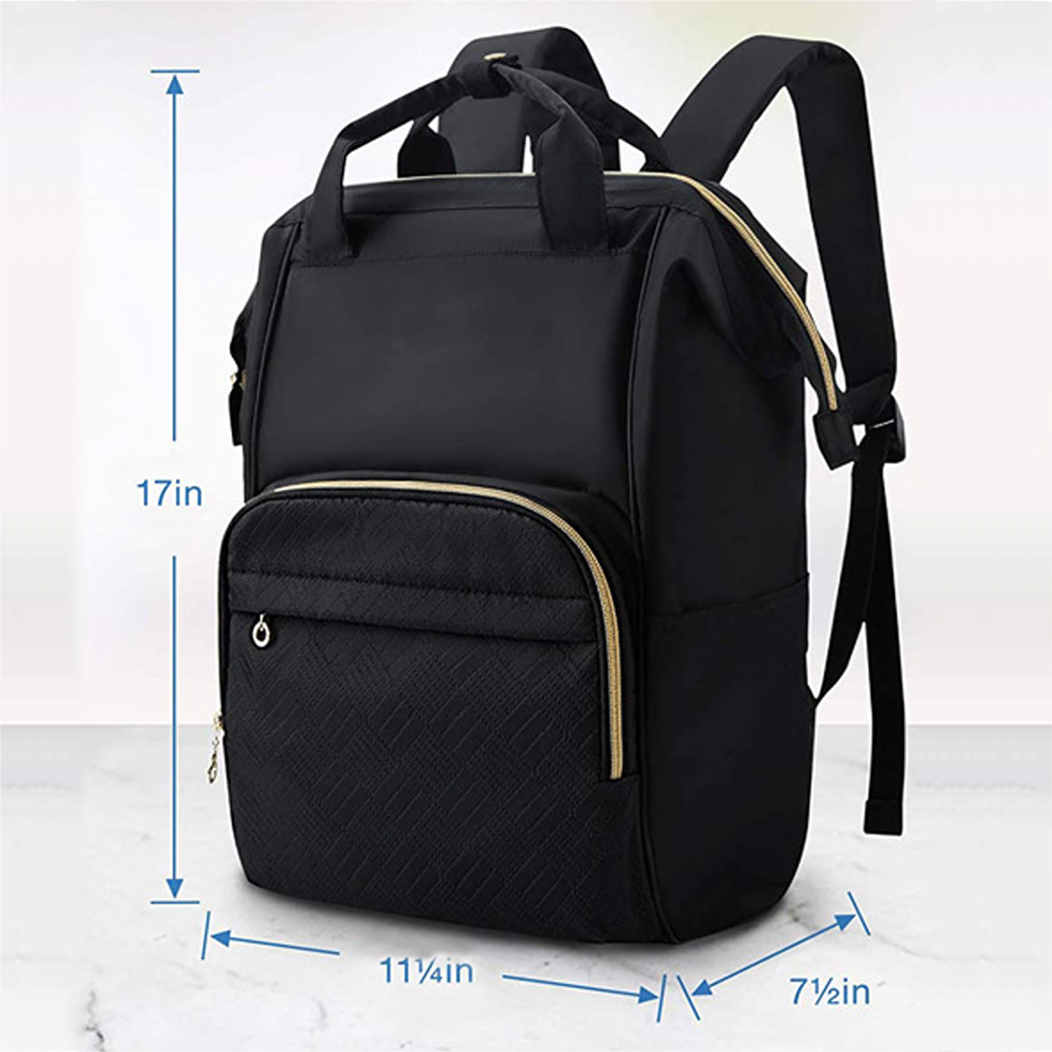 Wide Open Polyester Laptop Backpack 4