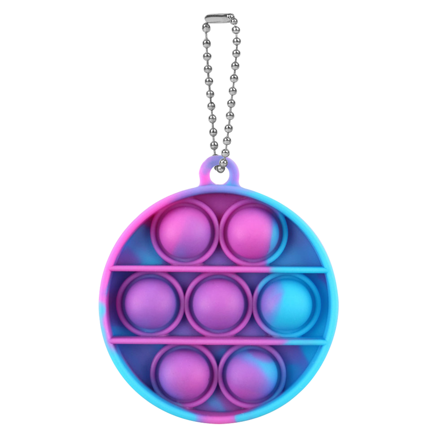 Round Mini Push Bubble Stress Relief Toy Keychain 27