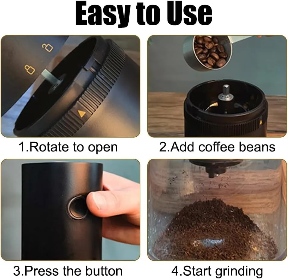 Portable Electric Burr Coffee Grinder 2