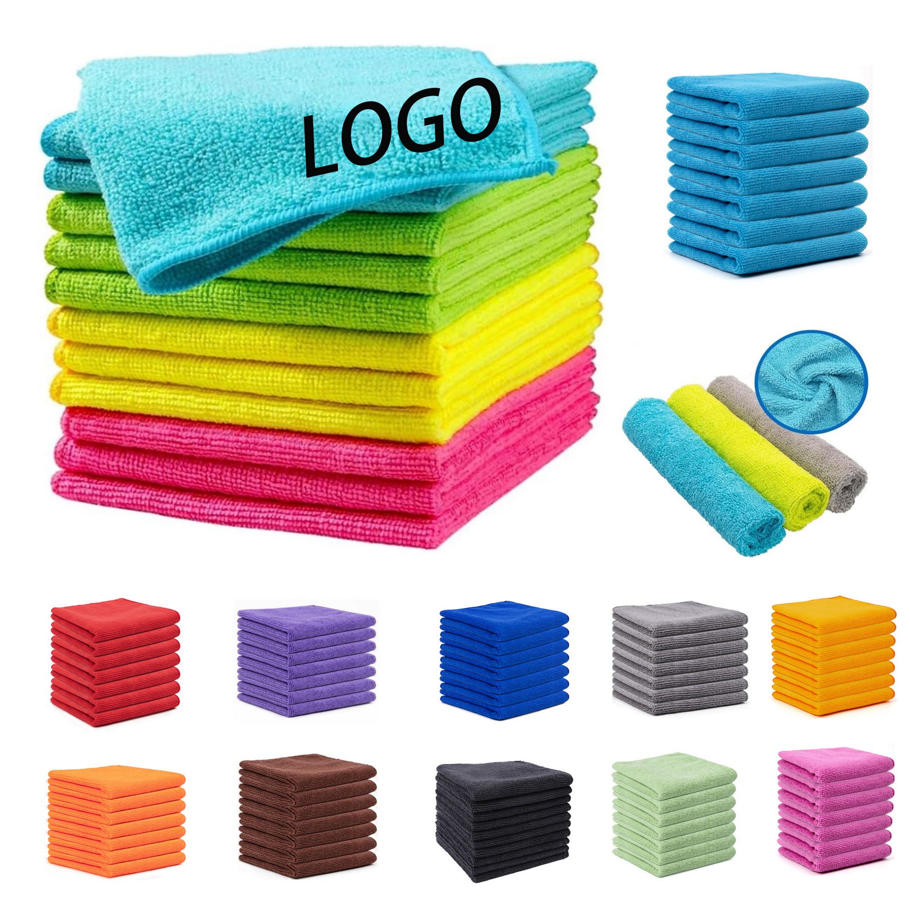 Dual Sided Household Microfiber Towels