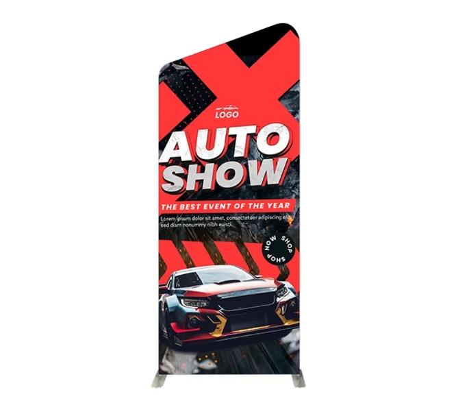 10ft Inline Trade Show Booth – Fabric Backwall Display with Counter & LED Lights 5