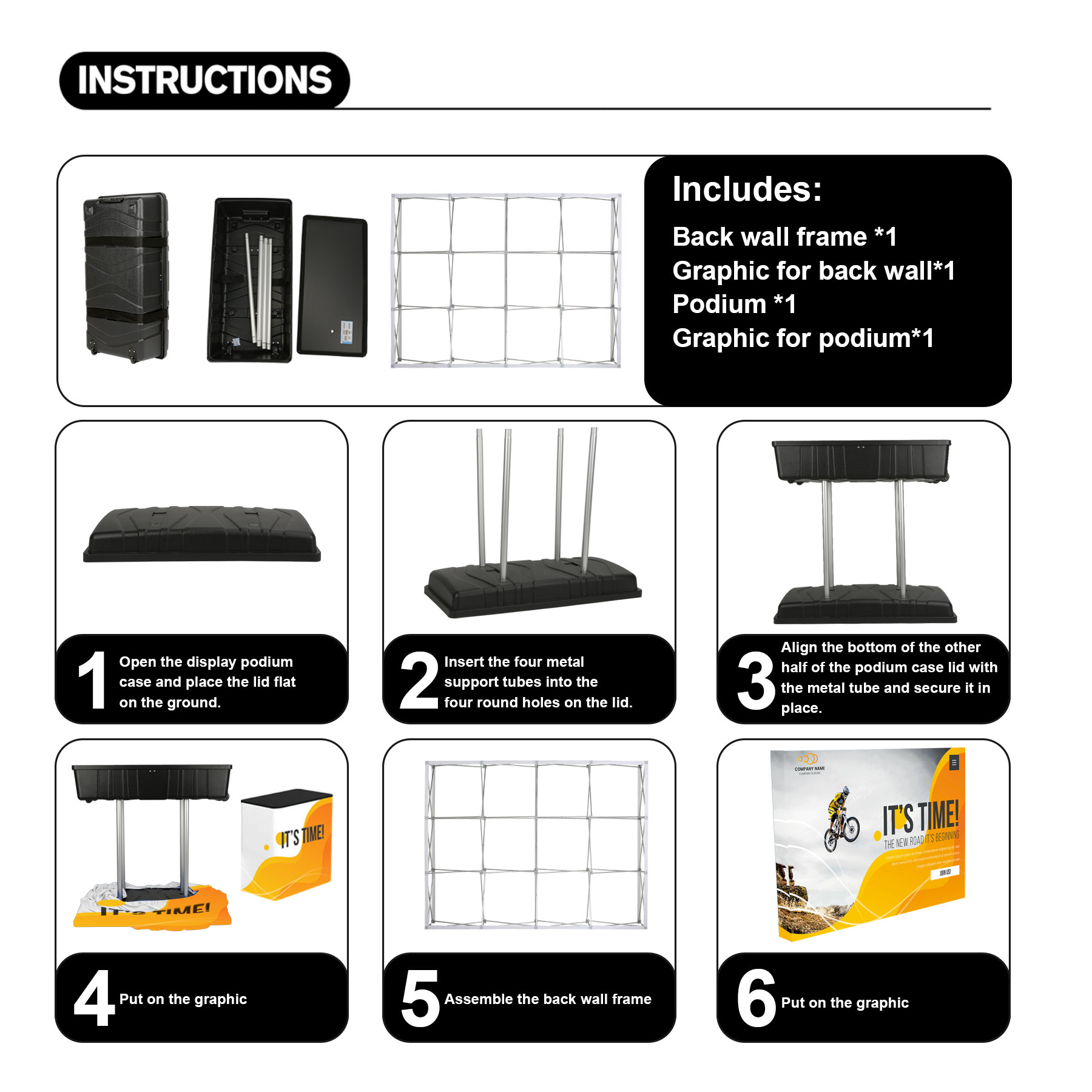 10FT Pop Up Trade Show Display Kit 3