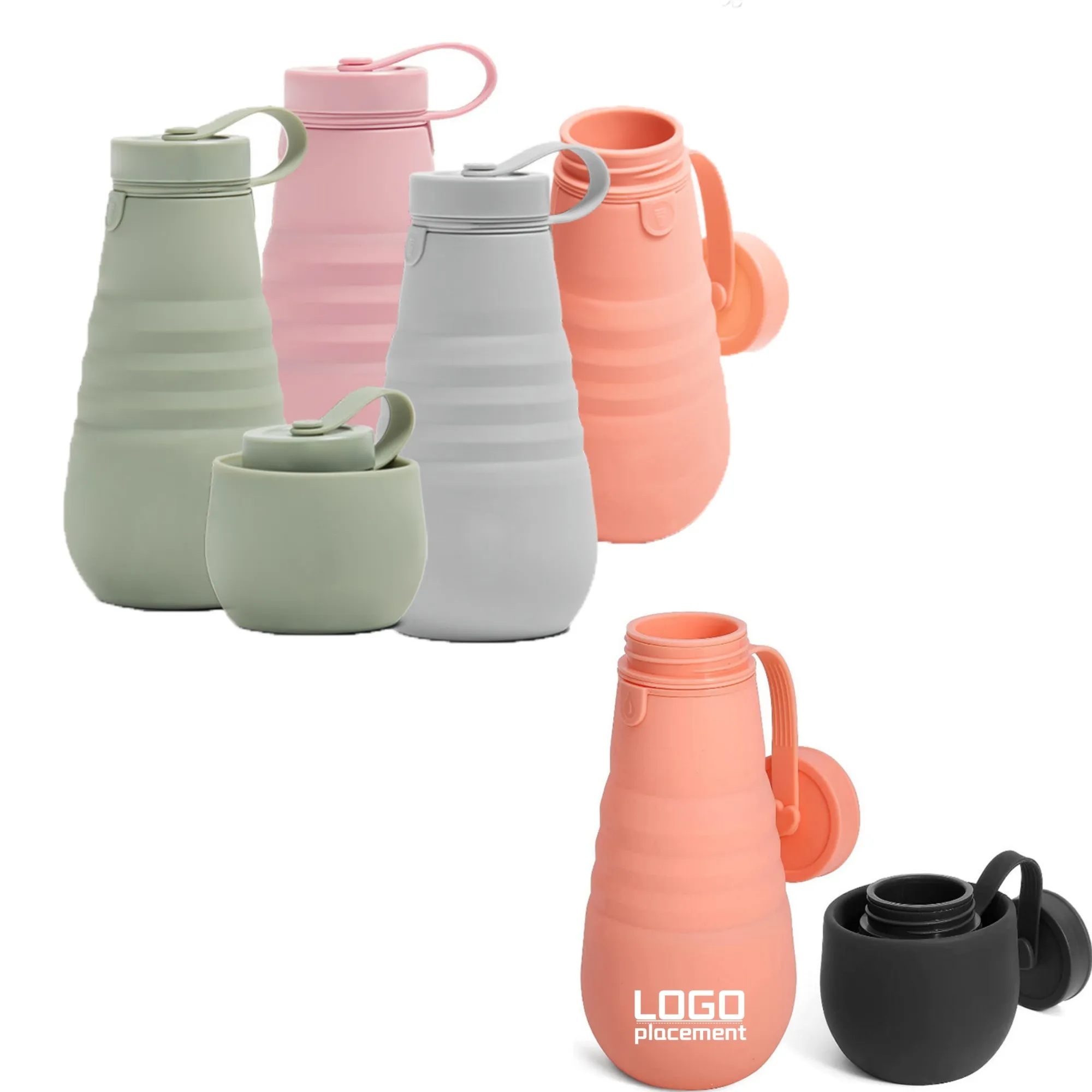 Customized sports water bottle foldable