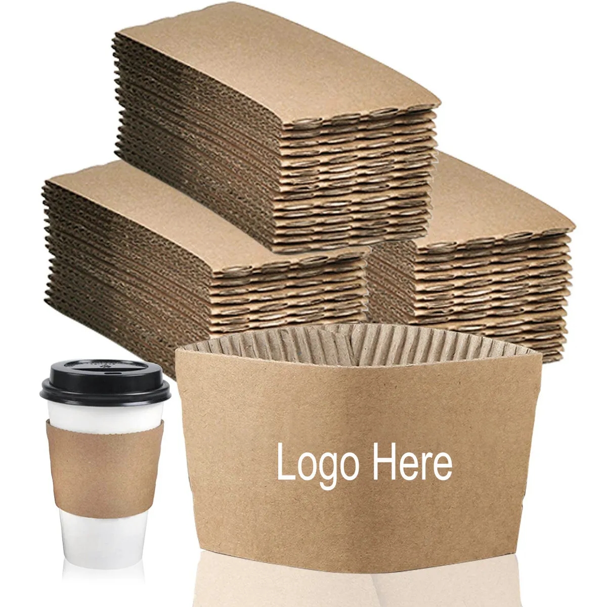 12oz To 16oz Disposable Full Color Printed Coffee Cup Sleeve 5
